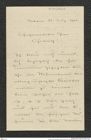 Nachlass Franz Steindachner, Brief von Höhnel an Franz Steindachner (23.07.1905), Inv.Nr. 230.01, Seite 1
